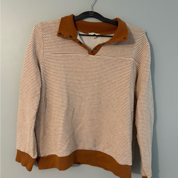 Nique V-Neck Sweater in Cream and Brown - Picture 1 of 3